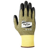 11-510 Nitrile Palm Coated Gloves, Size 8, Yellow/Black