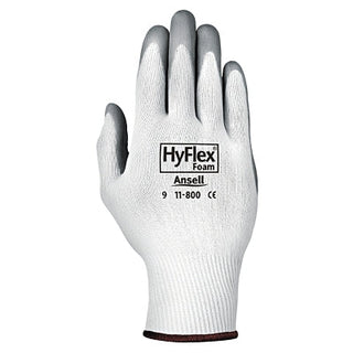 11-800 Nitrile Foam Palm Coated Gloves, Size 8, Gray/White