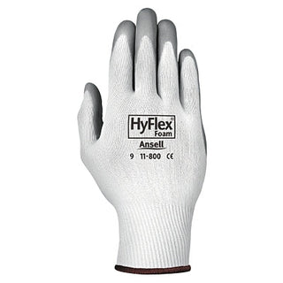 11-800 Nitrile Foam Palm Coated Gloves, Size 9, Gray/White
