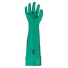 37-185 Nitrile Gloves, Gauntlet Cuff, Unlined, Size 10, Green, 22 mil