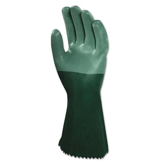 AlphaTec® 08-354 Neoprene Dipped Gloves, Rough Finish, Size 9, Green