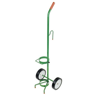 Carrinho para transporte de cilindros tamanho D/E, simples, 30,5 cm de largura x 104 cm de altura x 25,4 cm de profundidade, rodas semipneumáticas de 15,2 cm, ganchos para maca/máscara.