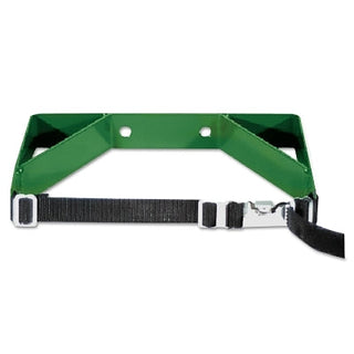 Suporte de parede cilíndrico duplo com alça, aço, 17,8 cm a 24,1 cm de diâmetro, verde