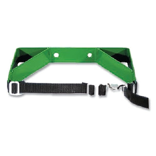 Suporte de parede cilíndrico, simples com alça, aço, 17,8 cm a 24,1 cm de diâmetro, verde