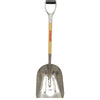 Kodiak® Aluminum Scoop with Cushion D-Grip, 18 in L x 14-3/4 in W blade, Square Point, 27 in White Ash Handle