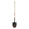 Forged Round Point Shovel, 11.5 in L x 9 in W blade, Round Point, 47 in Fiberglass Straight Cushion Handle