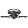 7700 Series Half Mask Respirator, Small, Resists Particulates, Chemical, Contamination and Gas, Cradle Suspension, Silicone