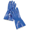 Nitri-Knit™ Supported Nitrile Gloves, Pinked Cuff, Interlock Lined, Size 9, Blue