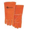 COMFOflex® Premium Leather Welding Gloves, Split Cowhide, Large, Russet