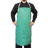 Flame-Retardant Cotton Sateen Bib Aprons with Leather Protective Patch, 24 in x 36 in, Visual Green