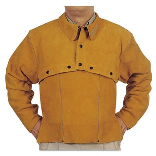 Leather Cape Sleeves, Snaps Closure, 3X-Large, Golden Brown