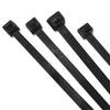UV Stabilized Cable Tie, 50 lb Tensile Strength, 11.1 in L, Black, 1,000 Ea/Bag