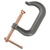 Drop Forged C-Clamp, Sliding Pin Handle, 3-1/4 in Throat Depth, 4 in L