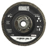 Abrasive Flap Disc, 4-1/2 in, 60 Grit, 5/8 in - 11 Arbor, 13,000 rpm, Angled