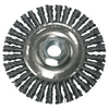 Stringer Bead Wheel Brush, 4 in D x 4 in W, 0.02 in, Carbon Steel