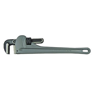 Aluminum Pipe Wrench, 15° Head Angle, Drop Forged Steel Jaw, 24 in