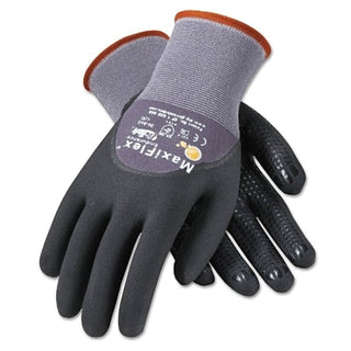 Luvas MaxiFlex Endurance, tamanho GG, preto/cinza, com revestimento na palma e nos dedos.