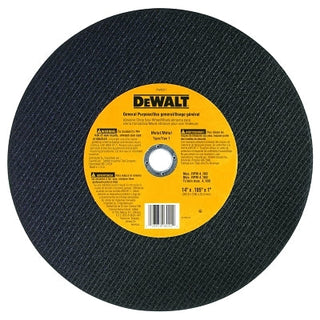 Type 1 - Cutting Wheel, 14 in, 1 in Arbor, A24R, 4,400 RPM, General Purpose