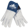 Gloves for Glory® Premium Top Grain Goatskin Leather Welding Work Gloves, Large, Blue/White, 4.5 in cuff