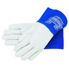 Gloves for Glory® Premium Top Grain Goatskin Leather Welding Work Gloves, X-Large, Blue/White,  4.5 in cuff