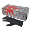 Nitrile Disposable Gloves, NitriShield Stealth Xtra™, Rolled Cuff, Unlined, Medium, Black, 6 mil Thick