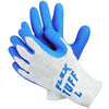 Flex Tuff® Latex Dipped Gloves, Large, Blue/White