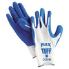 Flex Tuff® Latex Dipped Gloves, Medium, Blue/White