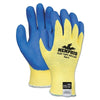 Flex Tuff® Kevlar® Latex Dipped Gloves, Large, Blue/White/Yellow