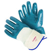 Predator® Nitrile Coated Gloves, Large, Blue, Smooth, Palm/Knuckle, Canvas Cuff