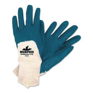 9780 Predalite® Light Nitrile Coated Palm Gloves, X-Large, Blue/White