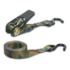 Ratchet Tie-Down Strap, S-Hooks, 1 in W, 8 ft L, 1,200 lb Capacity