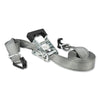 Ratchet Tie-Down Strap, Double J-Hook/D-Ring, 1 in W, 16 ft L, 1,000 lb Load Cap