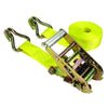 Ratchet Tie-Down Straps, Double-J Hooks, 1-3/4 in W, 15 ft L, 1,666 Load Capacity