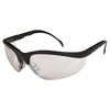 Klondike®KD1 Series Protective Eyewear, Indoor/Outdoor Clear Mirror Lens, Polycarbonate, Black Frame