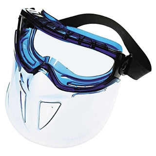 V90 Shield with Monogoggle™ XTR OTG Goggles, Universal, Clear Lens, Anti-Fog, Blue