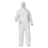 KleenGuard™ A35 Economy Liquid & Particle Protection Coveralls, Zipper Front/Elastic Wrists/Ankles/Hood, White, 3XL