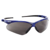 V30 Nemesis™ Safety Glasses, Smoke, Polycarbonate Lens, Anti-Fog, Metallic Blue Frame/Black Temples, Nylon