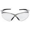 V30 Nemesis™ Safety Glasses, Clear, Polycarbonate Lens, Anti-Fog, Silver Frame/Black Temples, Nylon