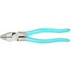 Linemens Pliers, 8.38 in OAL, 0.60 in Cutting Length, Plastic-Dipped Handles