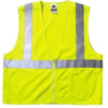 GloWear® 8210Z Type R Class 2 Economy Vest with Pocket, Zipper Closure, L/XL, Lime