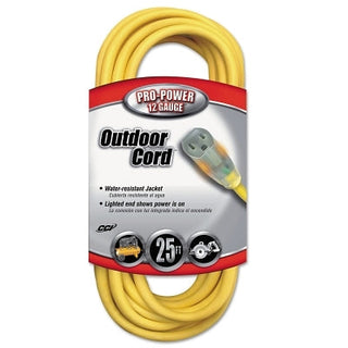 Southwire Yellow Jacket® Power Cord, 25 ft, 1 Outlet, Yellow
