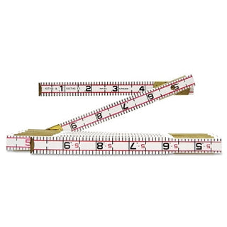 Red End® Engineer's Scale Folding Wood Rule, 6 ft L, Wood, SAE