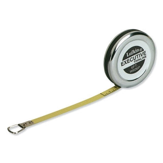 Executive® Diameter Pocket Measuring Tape, 1/4 in x 6 ft, A19 Blade, Yellow/Chrome
