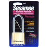 Sesamee® Keyless Padlock, 5/16 in Shackle dia, 2-1/4 in L X 1 in W, Brass, Carded
