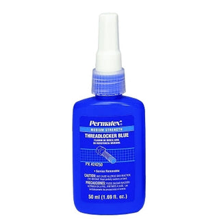 Trava-roscas azul de média resistência, 50 ml, roscas de 1/4" a 3/4", azul, líquido