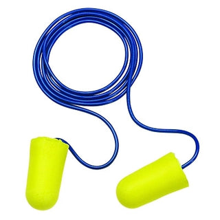 E-A-R TaperFit 2 Foam Earplugs, Polyurethane, Yellow, Corded, Regular