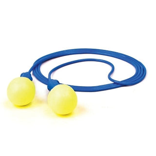 E-A-R™ Push-Ins Foam Earplug, Polyurethane,Blue/Yellow, Corded