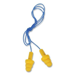 E-A-R™ Ultrafit™ Earplugs, Elastomeric Polymer, Yellow, Corded, Poly Bag