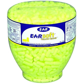 E-A-R One Touch Earplug Dispensers, Polyurethane, Yellow, Uncorded