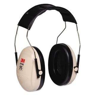 PELTOR™ Optime™ 95 Earmuff, 21 dB NRR, White/Black, Over the Head